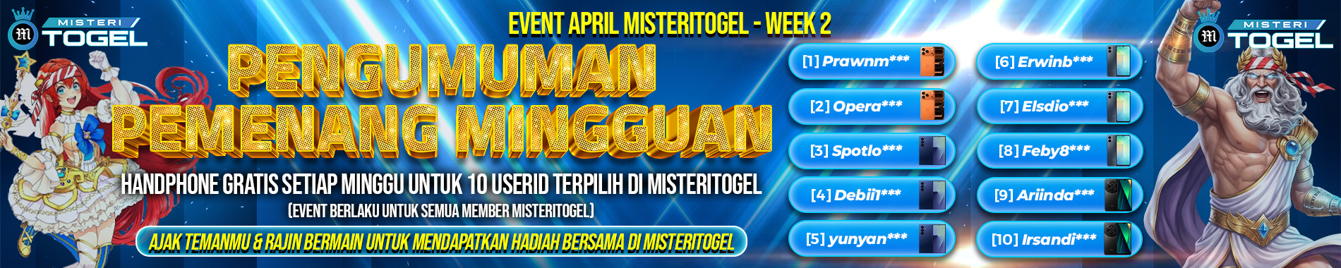 Pemenang Event Minggu 2 April